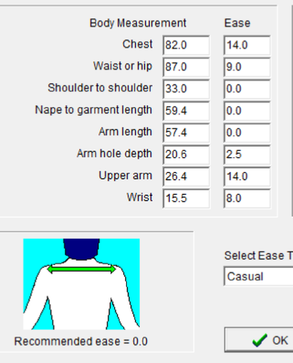 Body measurements Body measurements